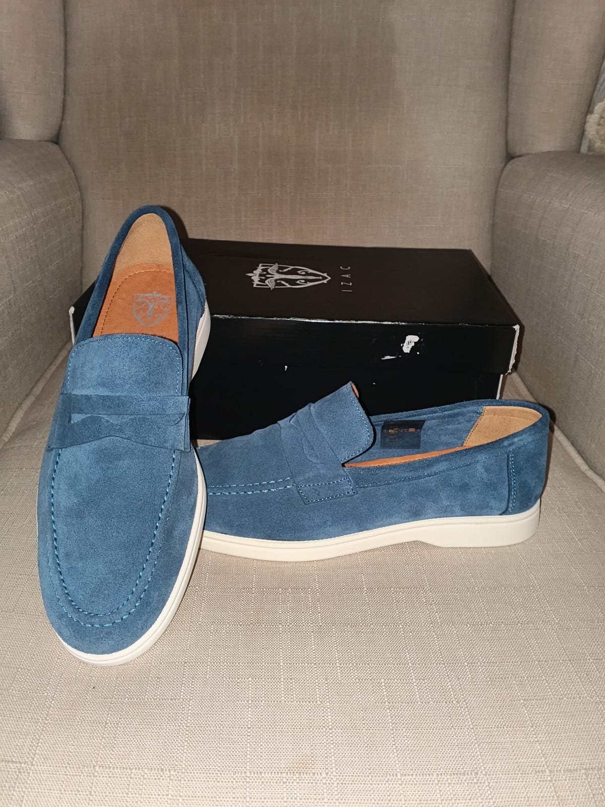 Mocassins IZAC bleu marine