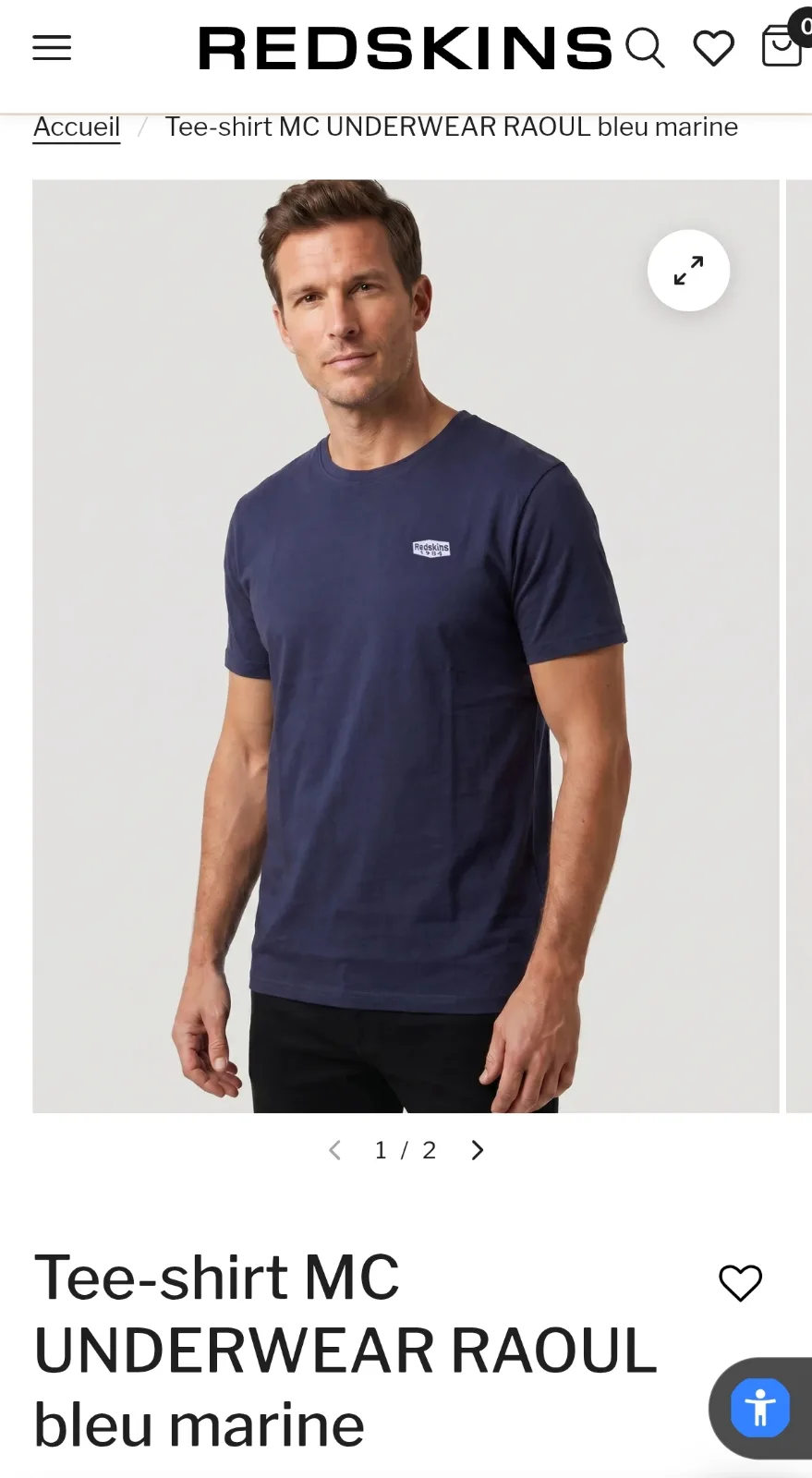 Tee-shirt bleu marine REDSKINS Taille :M