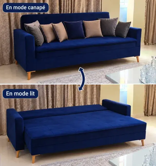 Canapé lit avec caisson de rangement